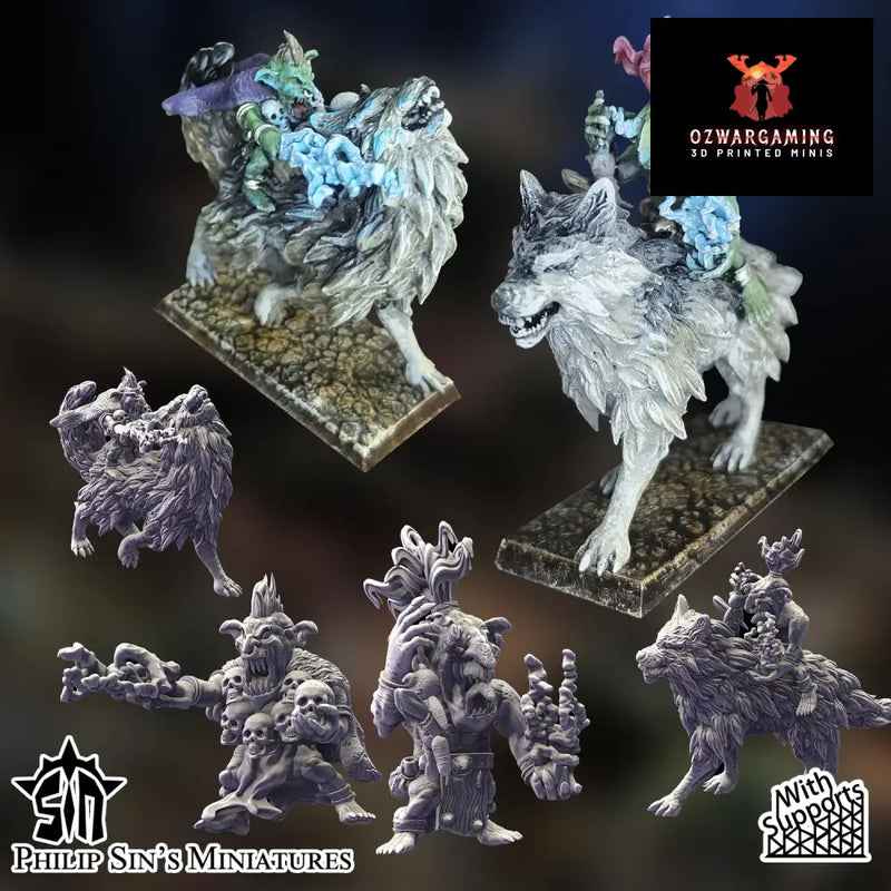 Skaartrench Goblin Shamans | Phillip Sin Fantasy Wargaming Miniatures Role Playing Miniatures