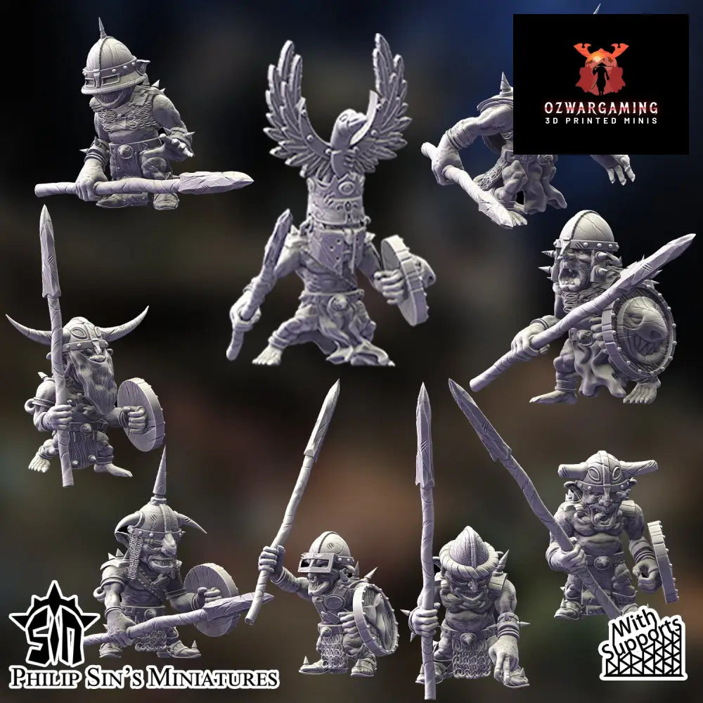 Skaartrench Goblin Spearmen | Phillip Sin Fantasy Wargaming Miniatures Role Playing Miniatures