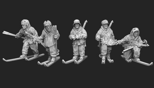 Finnish Jaakari Ski Squad | Propylene Foliescu 28mm WW2 Wargaming Miniatures