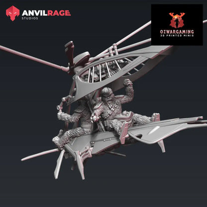 Skytree Chopper | Anvilrage Galactic SciFi Miniatures 32mm 1/47 Legion Scale Role Playing Miniatures