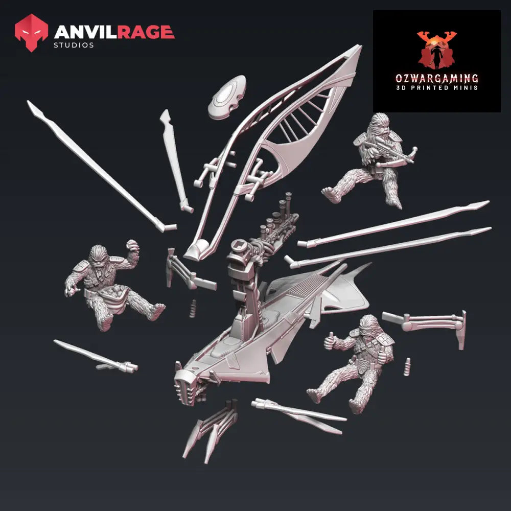 Skytree Chopper | Anvilrage Galactic SciFi Miniatures 32mm 1/47 Legion Scale Role Playing Miniatures