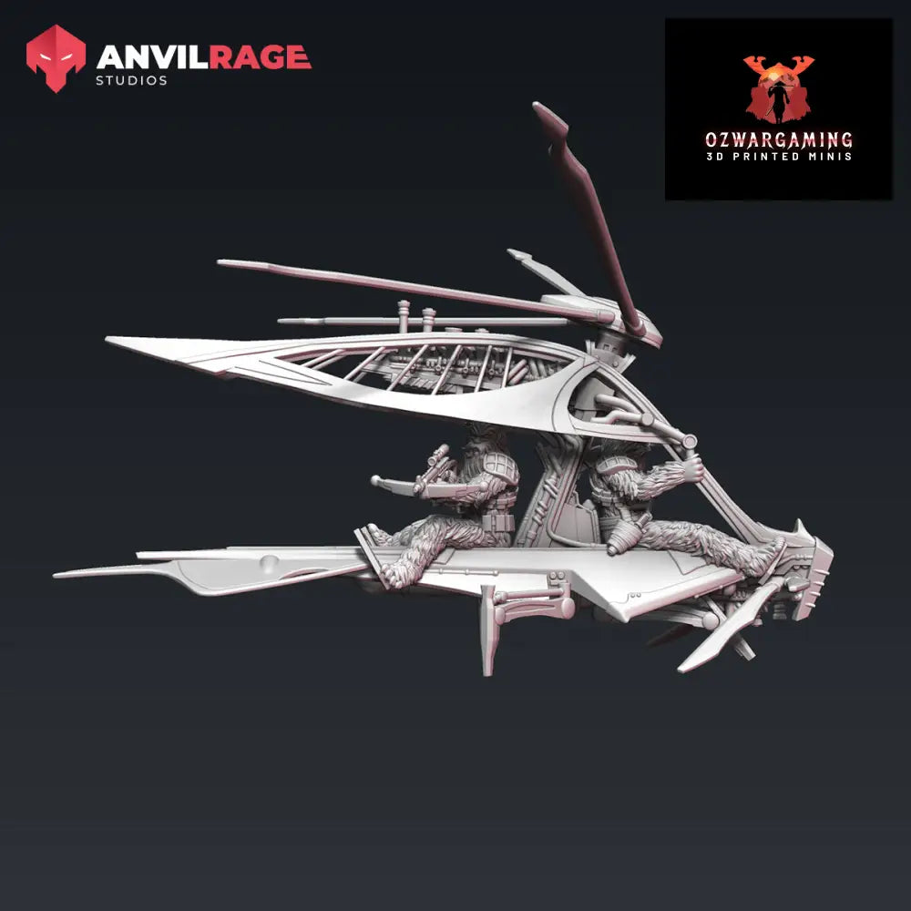 Skytree Chopper | Anvilrage Galactic SciFi Miniatures 32mm 1/47 Legion Scale Role Playing Miniatures