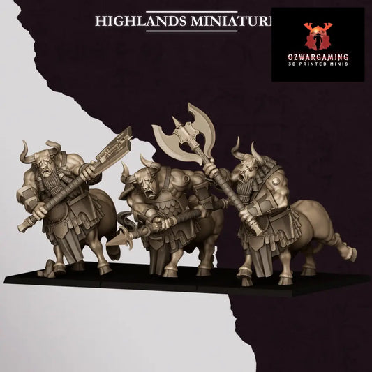 Sons of Marduk Centaurs Great Weapons | Highlands Miniatures 28/32mm Fantasy Wargaming Miniatures Role Playing