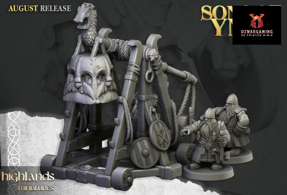 Sons Of Ymir Dwarven Catapault | Highlands Miniatures 28/32mm Fantasy Wargaming Miniatures Role Playing Miniatures