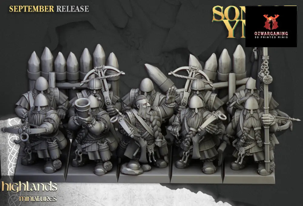 Sons Of Ymir Dwarven Crossbows | Highlands Miniatures 28/32mm Fantasy Wargaming Miniatures Role Playing Miniatures