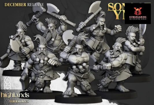Sons Of Ymir Dwarven Deathseekers | Highlands Miniatures 28/32mm Fantasy Wargaming Miniatures Role Playing Miniatures