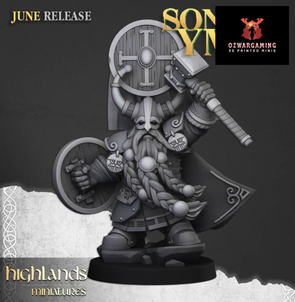 Sons Of Ymir Dwarven Prince | Highlands Miniatures 28/32mm Fantasy Wargaming Miniatures Role Playing Miniatures