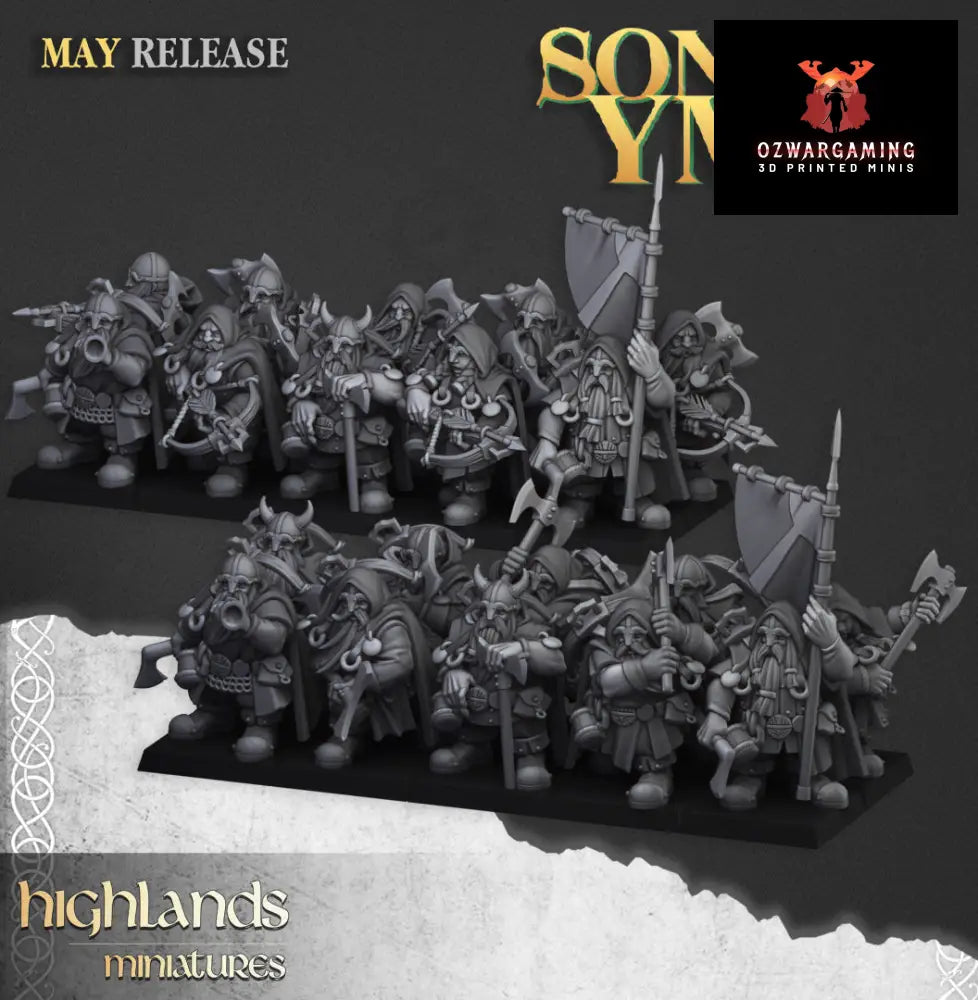 Sons Of Ymir Dwarven Rangers | Highlands Miniatures 28/32mm Fantasy Wargaming Miniatures Role Playing Miniatures