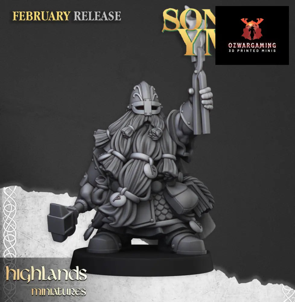 Sons Of Ymir Dwarven Runemaster 1 | Highlands Miniatures 28/32mm Fantasy Wargaming Miniatures Role Playing Miniatures