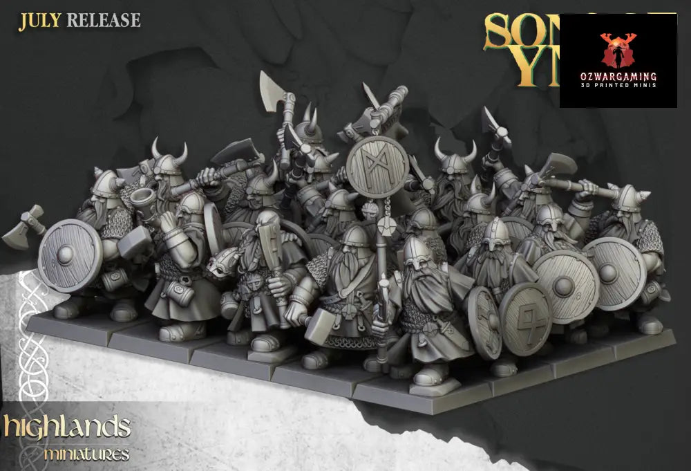Sons Of Ymir Dwarven Warriors | Highlands Miniatures 28/32mm Fantasy Wargaming Miniatures Role Playing Miniatures