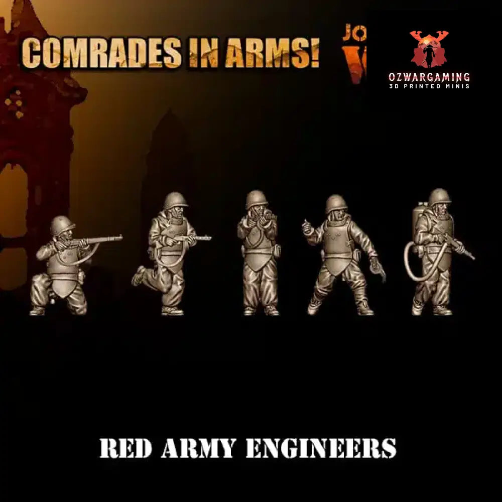 Soviet Army Engineers | 3D Breed 28mm WW2 Wargaming Miniatures Role Playing Miniatures