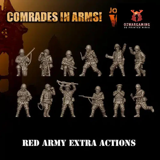 Soviet Army Extra Poses | 3D Breed 28mm WW2 Wargaming Miniatures Role Playing Miniatures