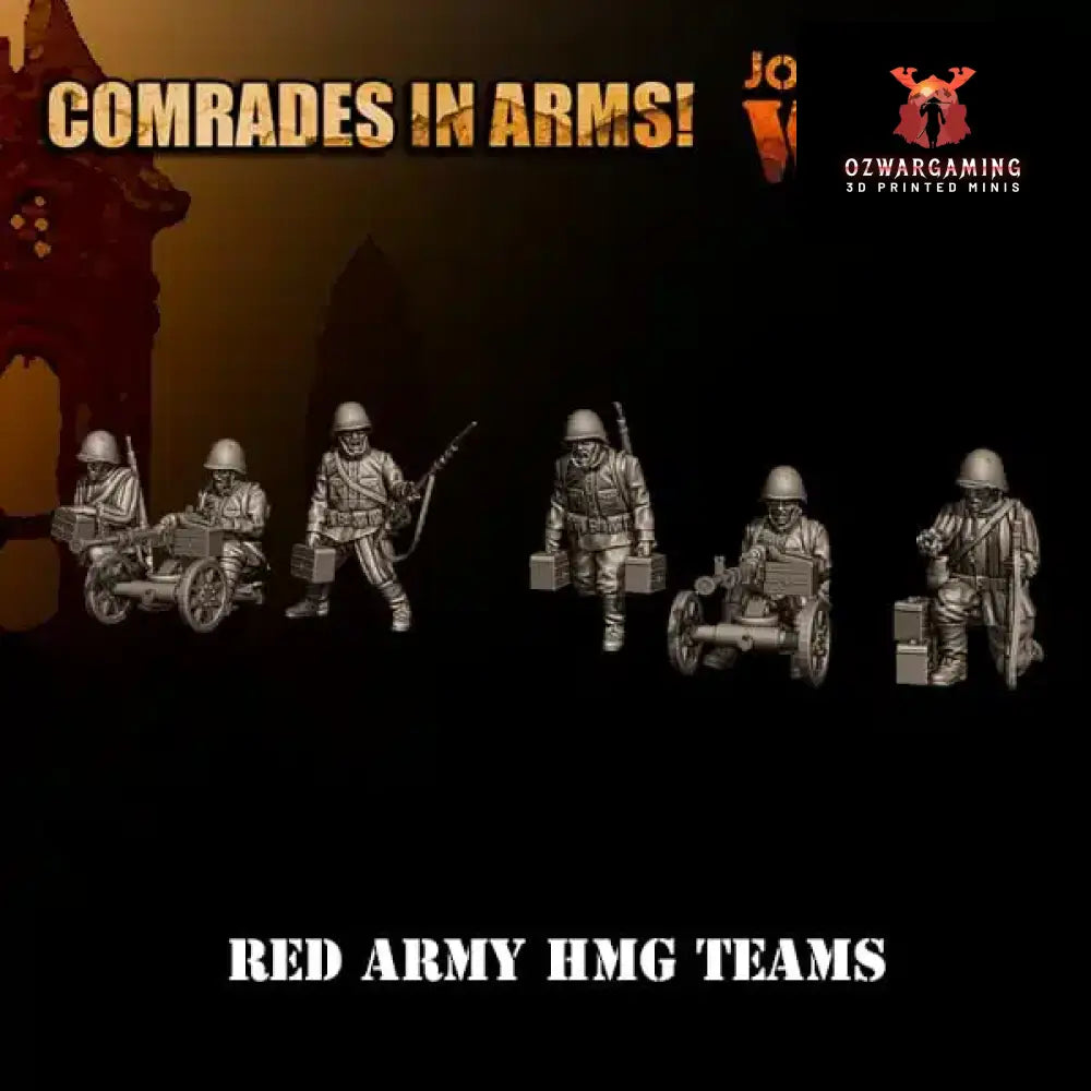 Soviet Army HMG Teams | 3D Breed 28mm WW2 Wargaming Miniatures Role Playing Miniatures