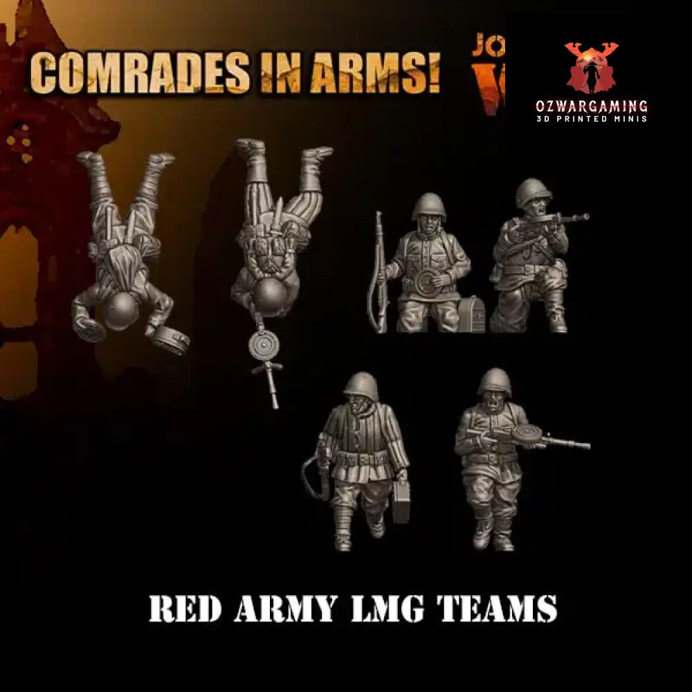 Soviet Army LMG Teams | 3D Breed 28mm WW2 Wargaming Miniatures Role Playing Miniatures