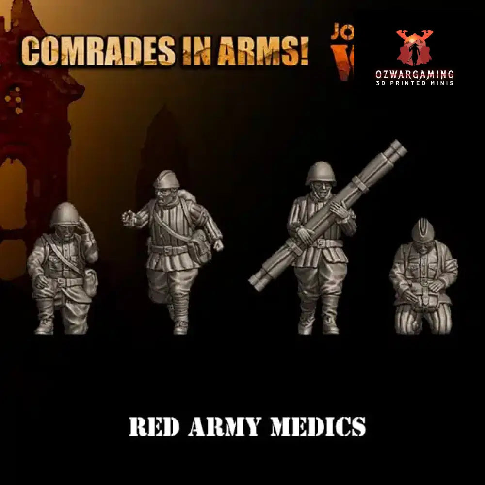 Soviet Army Medics | 3D Breed 28mm WW2 Wargaming Miniatures Role Playing Miniatures