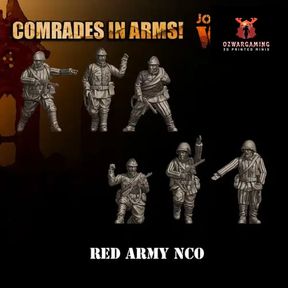 Soviet Army NCOs | 3D Breed 28mm WW2 Wargaming Miniatures Role Playing Miniatures