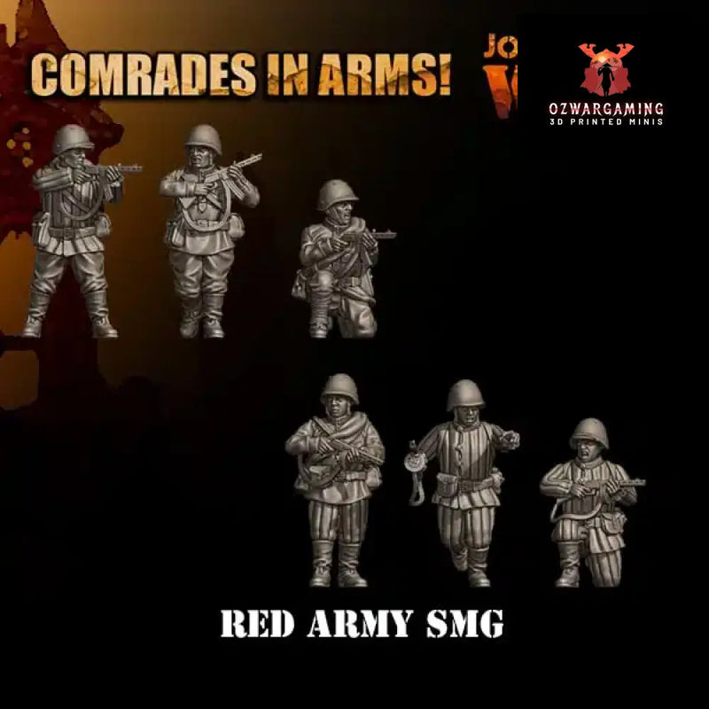 Soviet Army SMGs | 3D Breed 28mm WW2 Wargaming Miniatures Role Playing Miniatures