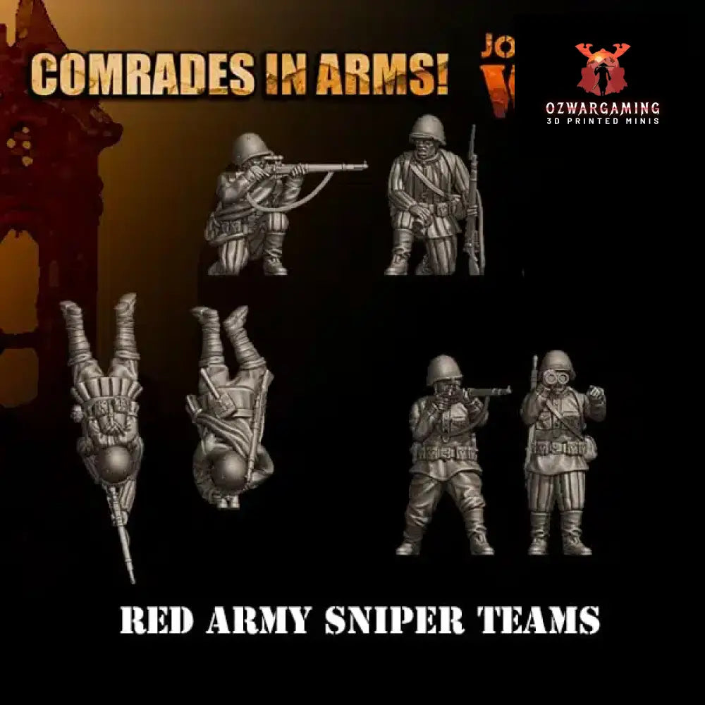 Soviet Army Sniper Teams | 3D Breed 28mm WW2 Wargaming Miniatures Role Playing Miniatures