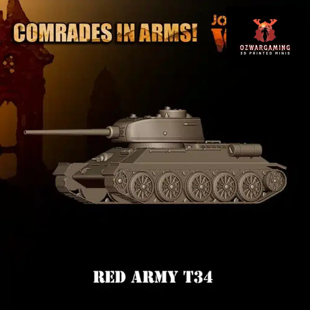 Soviet Army T-34 | 3D Breed 28mm WW2 Wargaming Miniatures Role Playing Miniatures