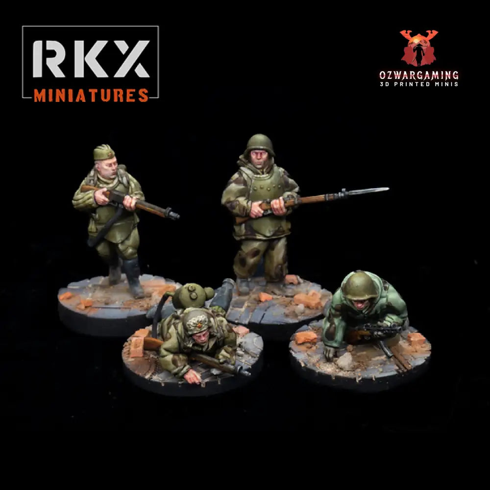 Soviet Engineer Flamethrower Team | RKX Miniatures 28mm WW2 Wargaming Miniatures Role Playing Miniatures