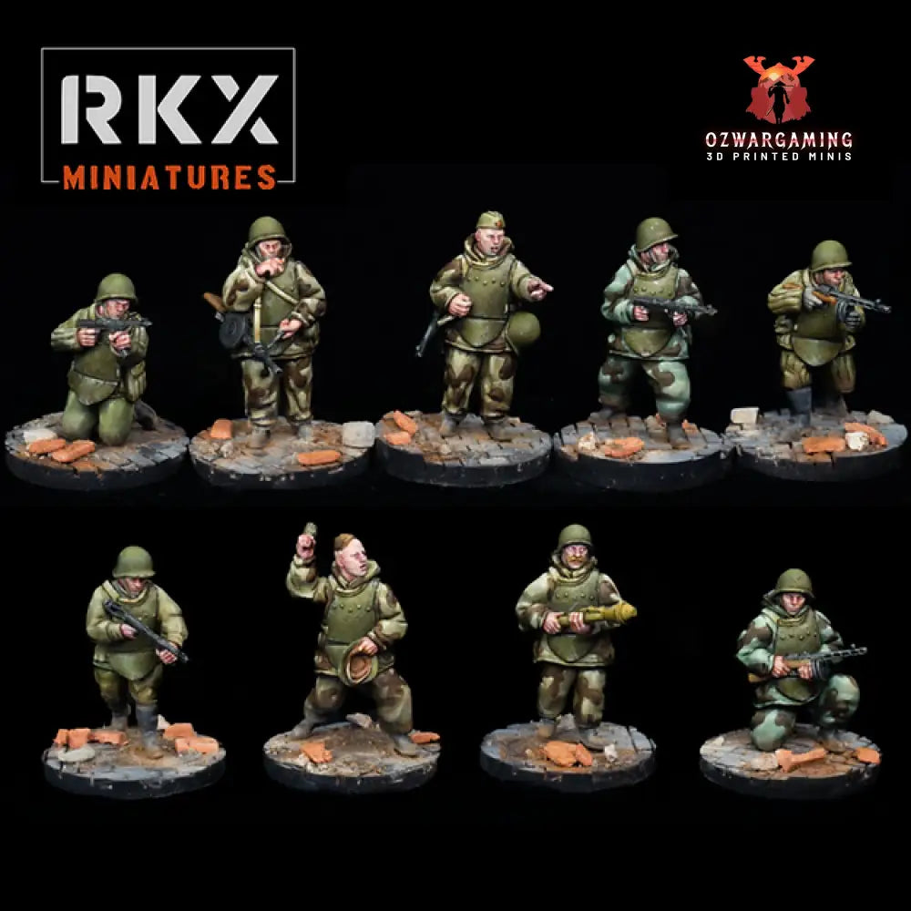Soviet Engineer Squad | RKX Miniatures 28mm WW2 Wargaming Miniatures Role Playing Miniatures
