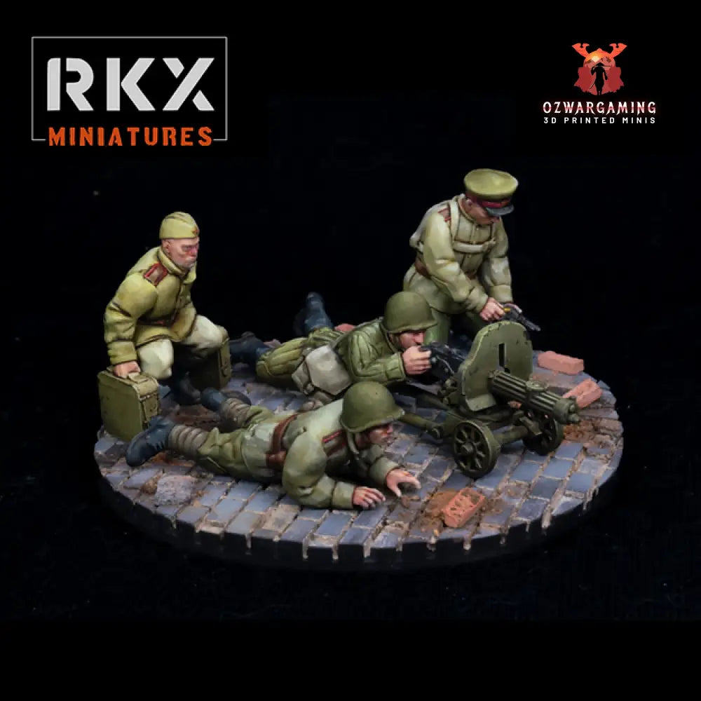 Soviet Maxim Team | RKX Miniatures 28mm WW2 Wargaming Miniatures Role Playing Miniatures
