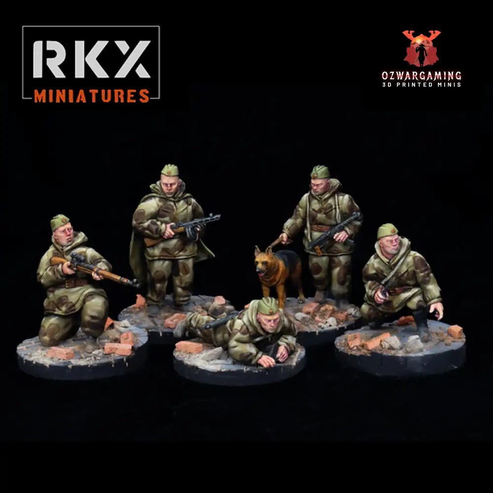 Soviet Scouts | RKX Miniatures 28mm WW2 Wargaming Miniatures Role Playing Miniatures