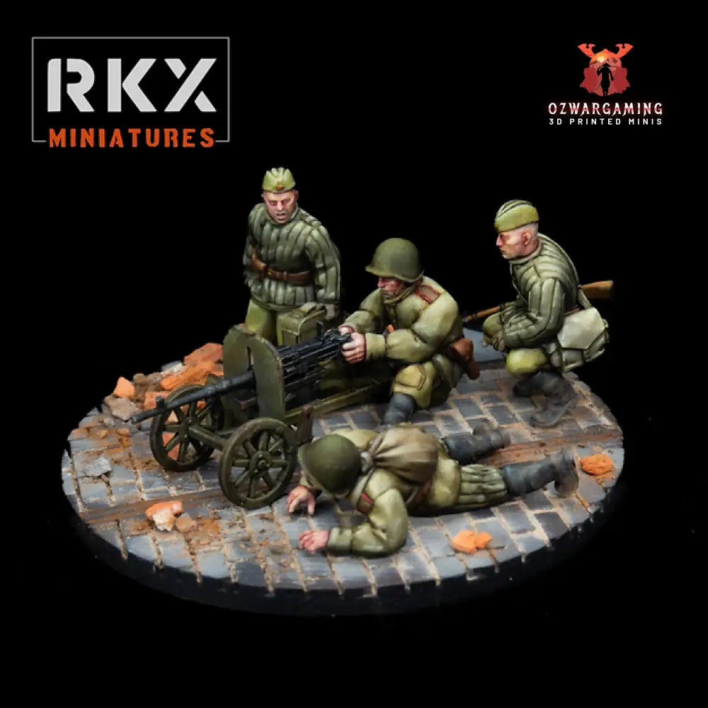 Soviet SG43 Team | RKX Miniatures 28mm WW2 Wargaming Miniatures Role Playing Miniatures