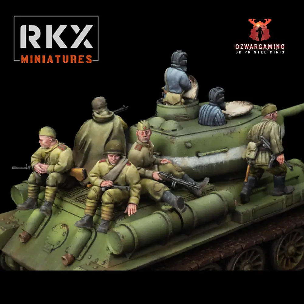 Soviet Tank Riders | RKX Miniatures 28mm WW2 Wargaming Miniatures Role Playing Miniatures