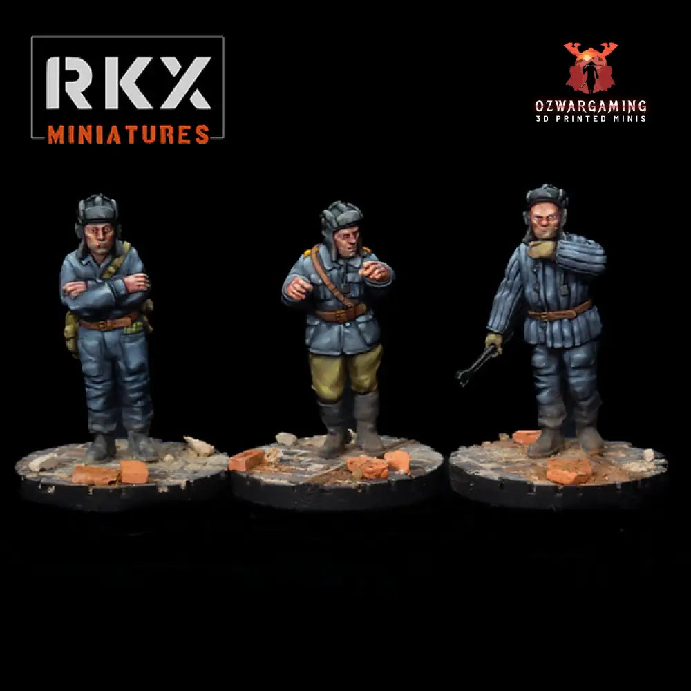 Soviet Tankers | RKX Miniatures 28mm WW2 Wargaming Miniatures Role Playing Miniatures