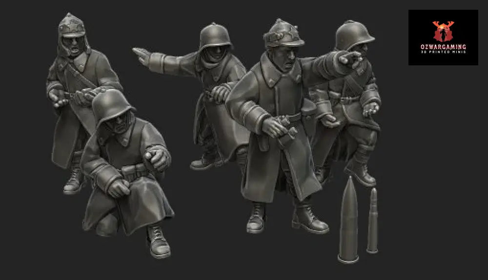 Soviet Winter War Generic Artillery Crew | Propylene Foliescu 28mm WW2 Wargaming Miniatures Role Playing Miniatures