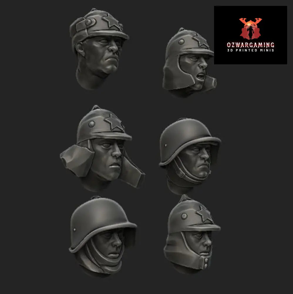 Soviet Winter War Heads Pack | Propylene Foliescu 28mm WW2 Wargaming Miniatures Role Playing Miniatures