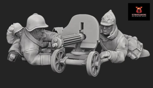 Soviet Winter War Maxim MMG Team | Propylene Foliescu 28mm WW2 Wargaming Miniatures Role Playing Miniatures