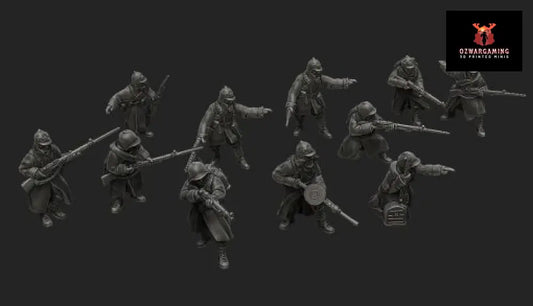 Soviet Winter War Squad | Propylene Foliescu 28mm WW2 Wargaming Miniatures Role Playing Miniatures