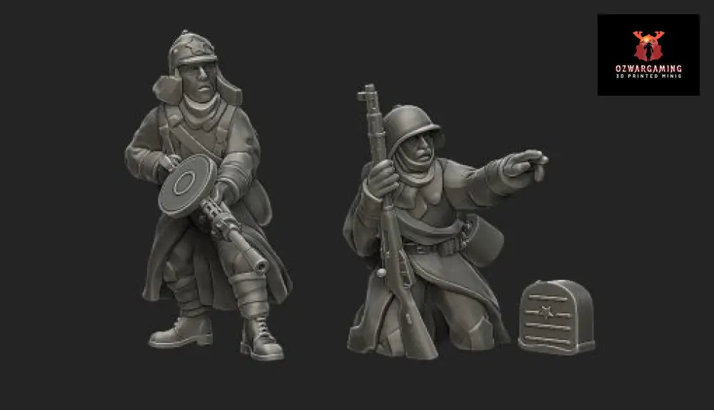 Soviet Winter War Squad | Propylene Foliescu 28mm WW2 Wargaming Miniatures Role Playing Miniatures