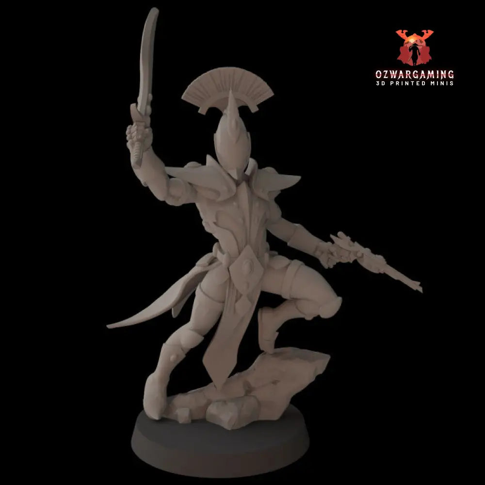 Space Elves Aeterni Battle Dancer Lord | Fantasy Cult 32mm Grimdark Wargaming Miniatures Role Playing Miniatures