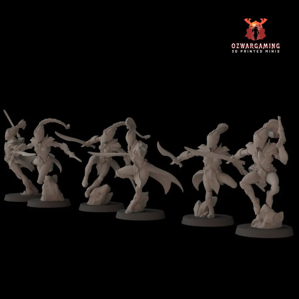 Space Elves Aeterni Battle Dancers | Fantasy Cult 32mm Grimdark Wargaming Miniatures Role Playing Miniatures