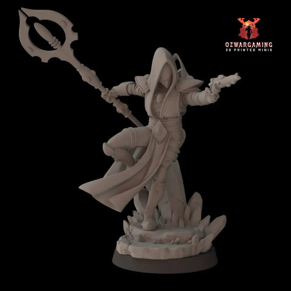 Space Elves Aeterni Evoker | Fantasy Cult 32mm Grimdark Wargaming Miniatures Role Playing Miniatures