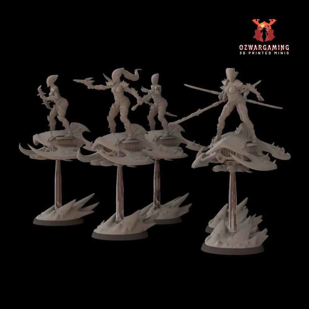 Space Elves Dark Sliders | Fantasy Cult 32mm Grimdark Wargaming Miniatures Role Playing Miniatures