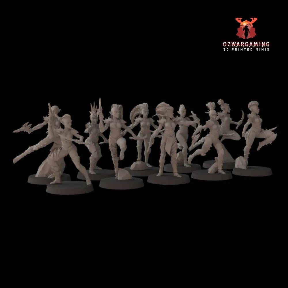 Space Elves Shadowrunners | Fantasy Cult 32mm Grimdark Wargaming Miniatures Role Playing Miniatures