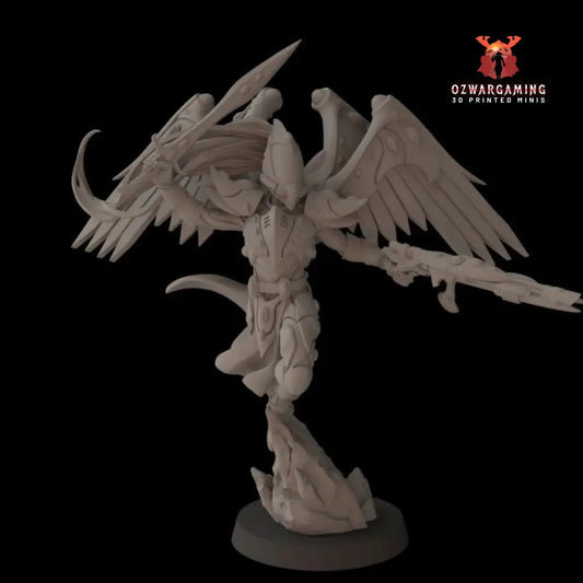Space Elves Sky Fighter Lord | Fantasy Cult 32mm Grimdark Wargaming Miniatures Role Playing Miniatures