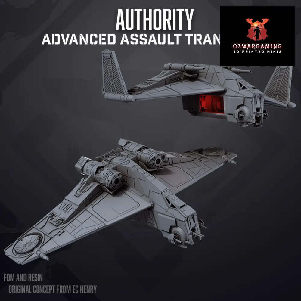 Space Wars: Authority Advanced Assault Transport | Skullforge Studios 32mm Wargaming Miniatures Role Playing Miniatures