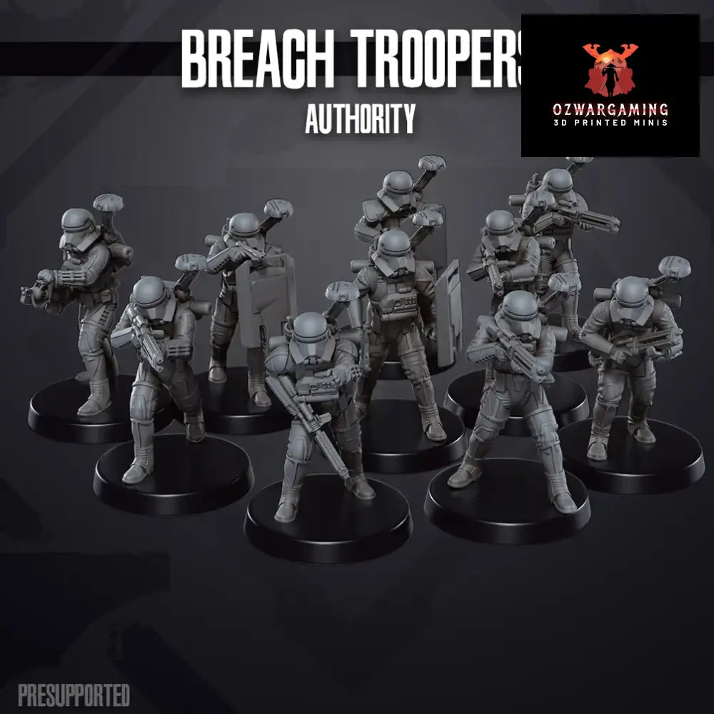 Space Wars: Authority Breach Troopers | Skullforge Studios 32mm Wargaming Miniatures Role Playing Miniatures