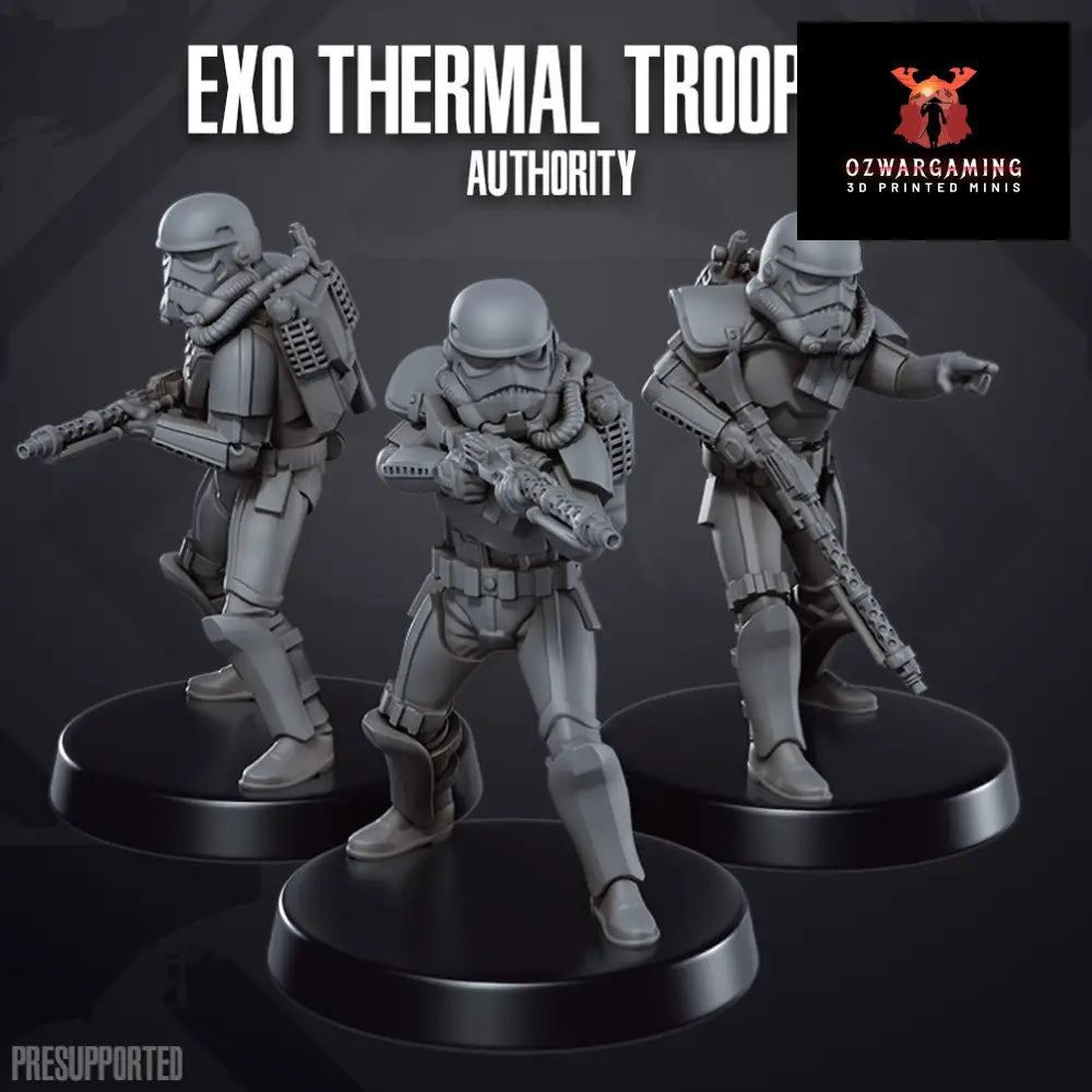 Space Wars: Authority Exo Thermal Troopers | Skullforge Studios 32mm Wargaming Miniatures Role Playing Miniatures