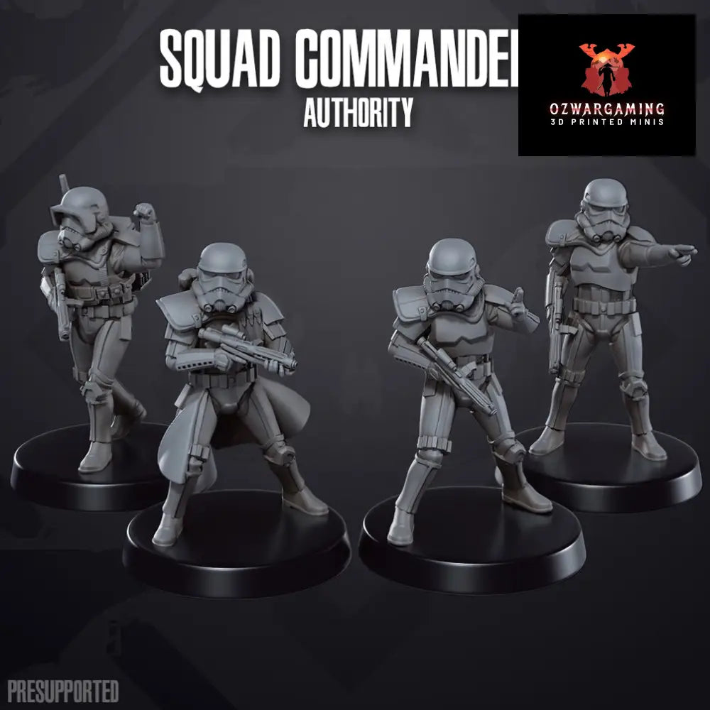 Space Wars: Authority Squad Commanders | Skullforge Studios 32mm Wargaming Miniatures Role Playing Miniatures