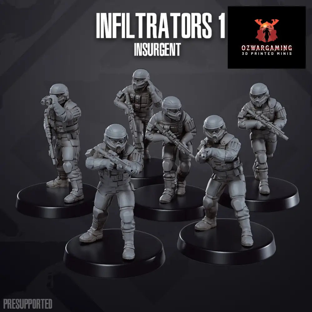 Space Wars: Insurgent Infiltrators 1 | Skullforge Studios 32mm Wargaming Miniatures Role Playing Miniatures