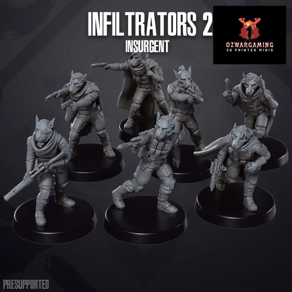 Space Wars: Insurgent Infiltrators 2 | Skullforge Studios 32mm Wargaming Miniatures Role Playing Miniatures