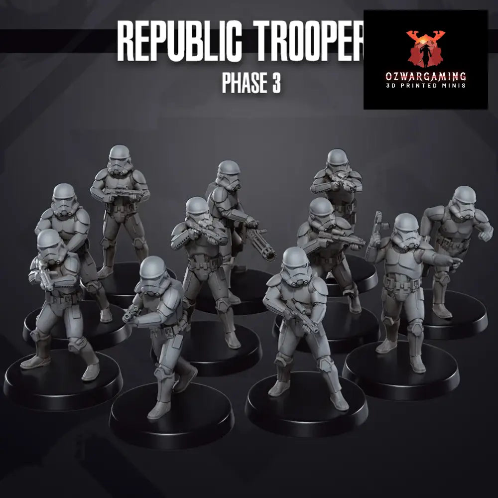 Space Wars: Republic Troopers Phase 3 | Skullforge Studios 32mm Wargaming Miniatures Role Playing Miniatures