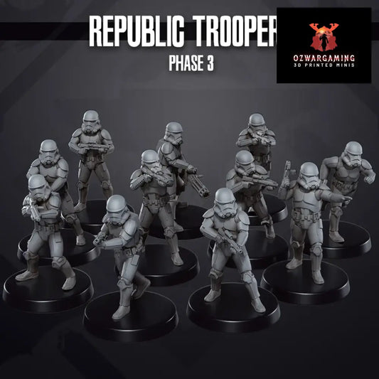 Space Wars: Republic Troopers Phase 3 | Skullforge Studios 32mm Wargaming Miniatures Role Playing Miniatures
