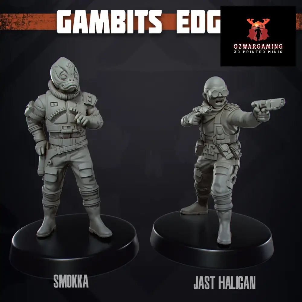 Space Wars: Smokka and Jast | Skullforge Studios 32mm Wargaming Miniatures Role Playing Miniatures